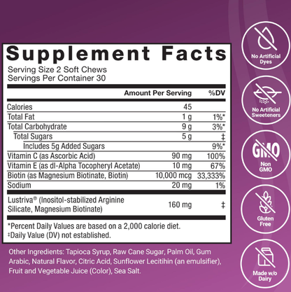 Hot Selling Hair Capsules Hair Growth Biotin Gummies