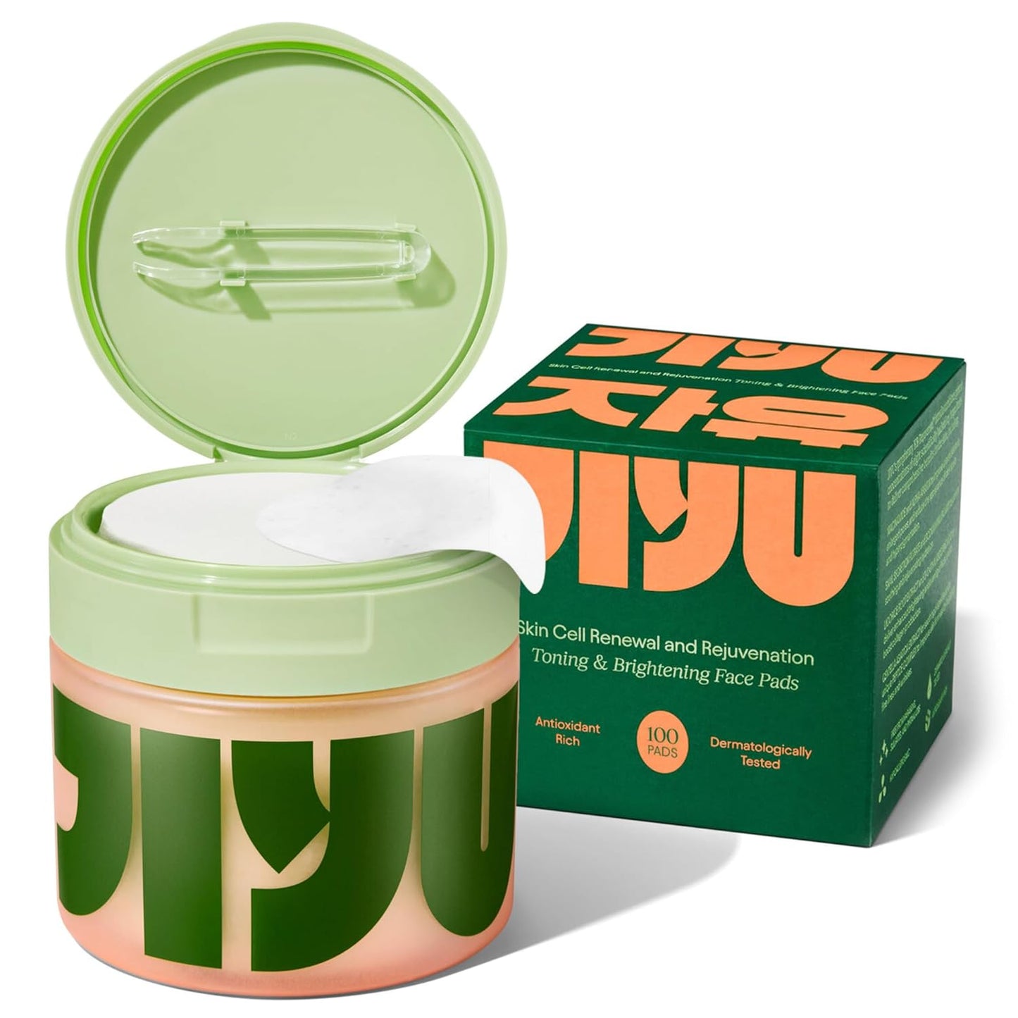 JiYu Toning Polish Pads - 100 Count Glass Skin Treatment